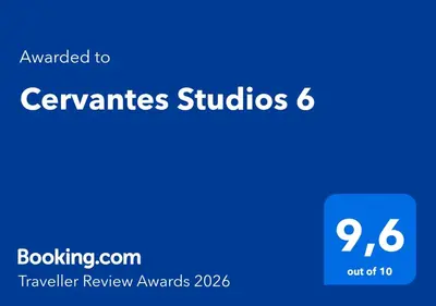 Certificado, premio, señal o documento que está expuesto en Cervantes Studios 6