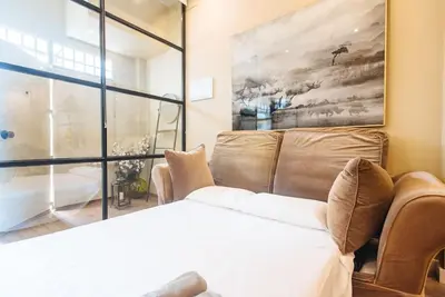 Cama o camas de una habitación en Selecta Patricio Saenz