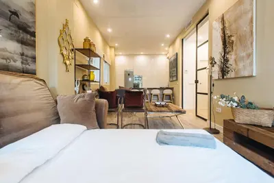 Cama o camas de una habitación en Selecta Patricio Saenz