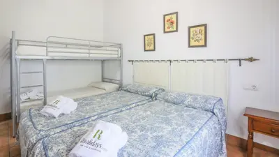 Cama o camas de una habitación en Casa Rural Bellas Vistas Ildefonso La Puebla de Los Infantes by Ruralidays