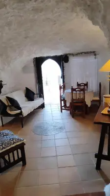 Cama o camas de una habitación en Cueva Rural El Sendero