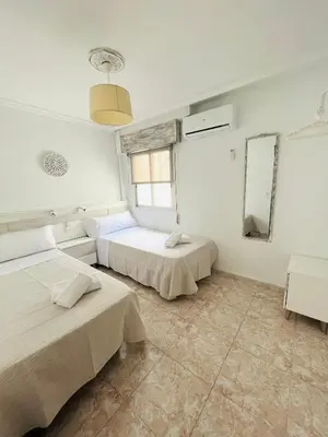 Cama o camas de una habitación en Apartamento El Arenal - Free Parking