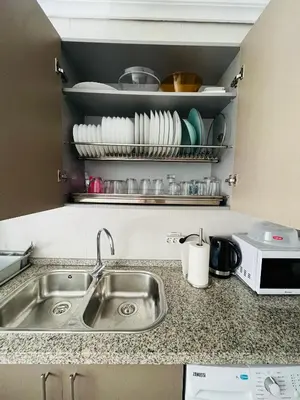 Una cocina o zona de cocina en Apartamento El Arenal - Free Parking