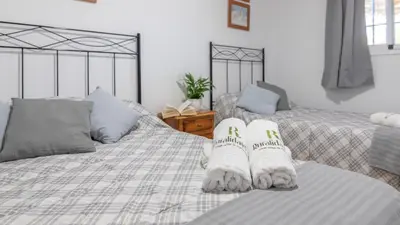 Cama o camas de una habitación en Laufrana Álora by Ruralidays
