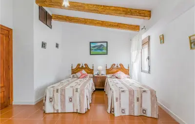Cama o camas de una habitación en Stunning Home In Villanueva De Algaidas