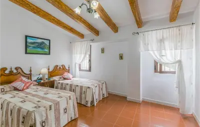 Cama o camas de una habitación en Stunning Home In Villanueva De Algaidas