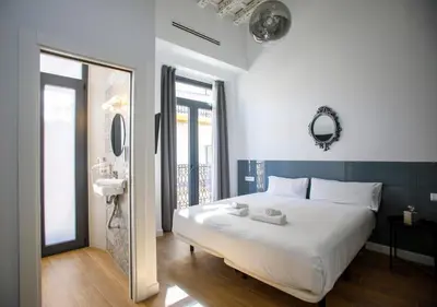 Cama o camas de una habitación en Cardenal Cervantes V