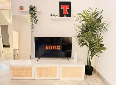 Zona de estar de Apartamento tranquilo en barrio bohemio