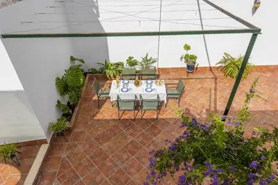 Jardín al aire libre en Casa Rural Berraquero