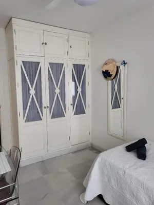 Cama o camas de una habitación en Habitación agradable con baño individual