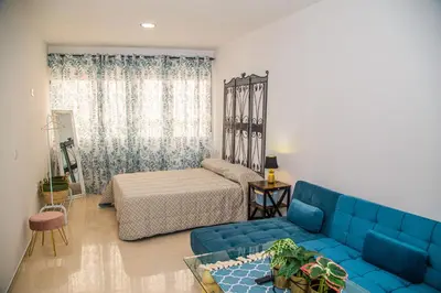 Cama o camas de una habitación en Apartamentos centro Sandoval