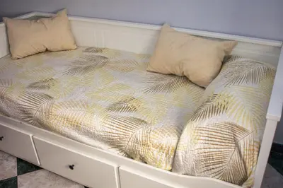 Cama o camas de una habitación en Teniente Bago con opción de aparcamiento