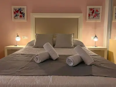 Cama o camas de una habitación en Apartamento con excelente ubicación y terraza privada