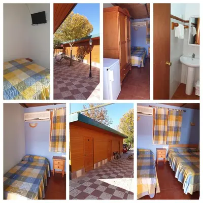 Cama o camas de una habitación en Camping Fuente de Piedra