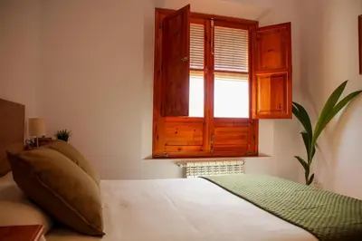 Cama o camas de una habitación en Casa Rural Lomillas de Canca