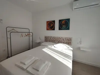 Cama o camas de una habitación en Apartamento Inés y Manolo
