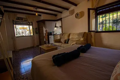 Cama o camas de una habitación en La Jaboneria de Setenil