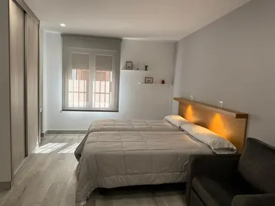 Cama o camas de una habitación en Hotel Apartamentos Antequera