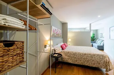 Cama o camas de una habitación en Estudio32 Alameda