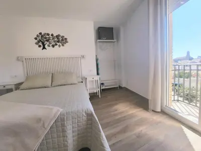 Cama o camas de una habitación en Vive el Renacimiento: Ochío