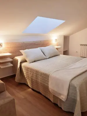 Cama o camas de una habitación en Vive el Renacimiento: Hornazo