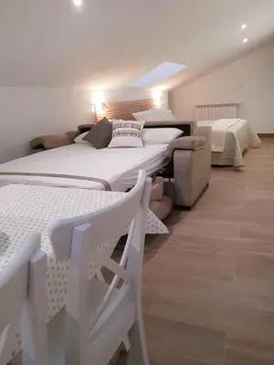 Cama o camas de una habitación en Vive el Renacimiento: Hornazo