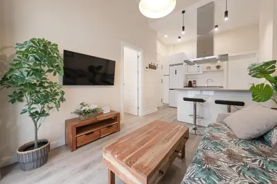 Una cocina o zona de cocina en San Luis Downtown & Pool Apartment