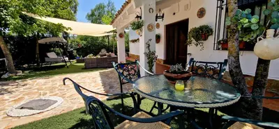 Jardín al aire libre en Cortijo Rodeo. Alojamiento Rural