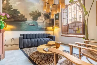 Zona de estar de Designer Apartment