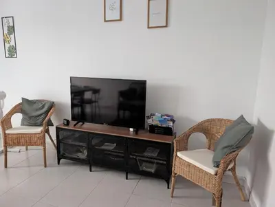 Una televisión o centro de entretenimiento en Piso los franchutes