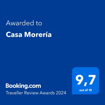 Certificado, premio, señal o documento que está expuesto en Casa Morería
