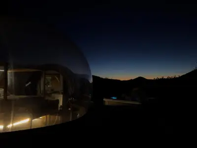 Paisaje cerca de este tented camp