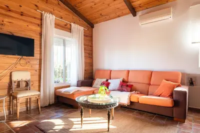 Zona de estar de Casa de Madera del Turullote