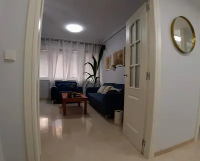 Zona de estar de NUEVO-LUMINOSO Y MODERNO. Parking gratis!!
