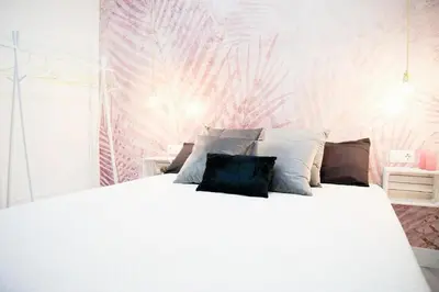 Cama o camas de una habitación en Apartamento Deluxe Lineros 34 con parking a 150 mts