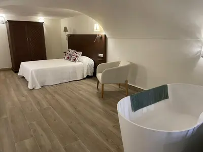 Cama o camas de una habitación en Llana 5 alojamiento turistico