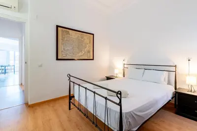 Cama o camas de una habitación en AoA Conde de Ibarra Apartment