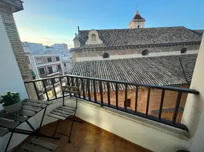 Un balcón o terraza de Apartamento céntrico San Miguel