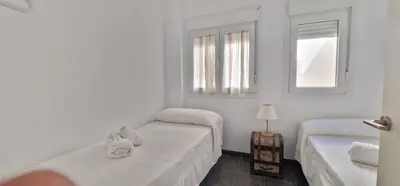 Cama o camas de una habitación en La casa de San fernando Mezquita