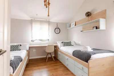Cama o camas de una habitación en Casa FIBES - Congresos parking y alberca