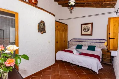Cama o camas de una habitación en Casa Rural Finca Las Picazas