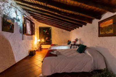 Cama o camas de una habitación en Casa Rural Finca Las Picazas