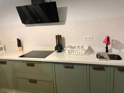 Una cocina o zona de cocina en Encantador piso en Villafranca