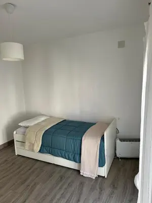 Cama o camas de una habitación en Encantador piso en Villafranca