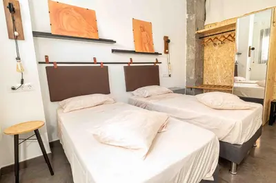 Cama o camas de una habitación en Sevilla Industrial Flat