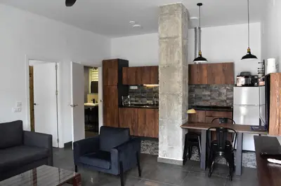 Una cocina o zona de cocina en Sevilla Industrial Flat