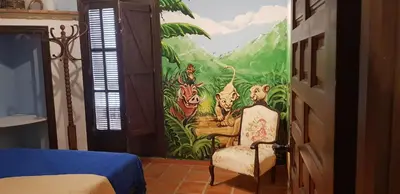 Zona de estar de La Casa del Pintor - Estudio de Arte en Baeza