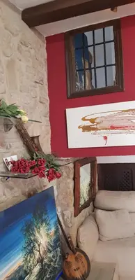 Zona de estar de La Casa del Pintor - Estudio de Arte en Baeza