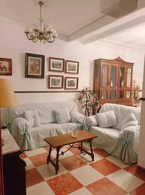 Zona de estar de La Casa de Manolita
