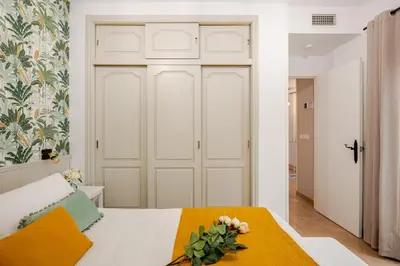 Cama o camas de una habitación en La Almunia de Córdoba, Centro Histórico
